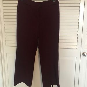 Loft Outlet Curvy Maroon Dress Pants 10 Petite